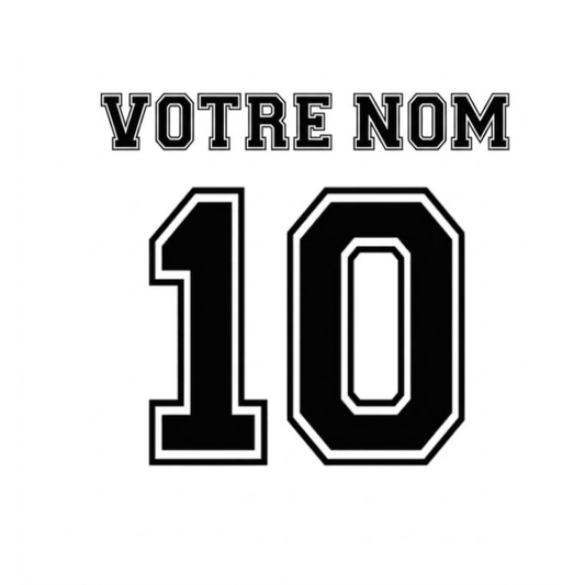 Impression nom et numéro personnalisés